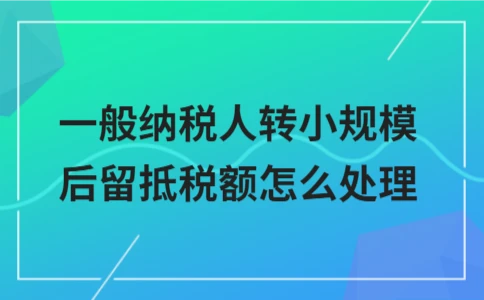 一般纳税人转小规模后，留抵税额如何处理？方法与步骤详解 - ��ý���鱨��վ