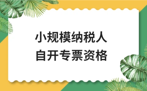 小规模纳税人自开专票资格条件详解及办理指南 - ��ý���鱨��վ