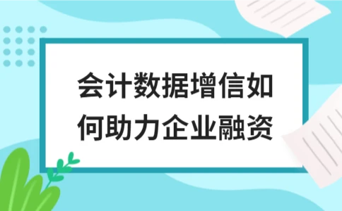 会计数据增信如何提升企业融资效率 - ��ý���鱨��վ