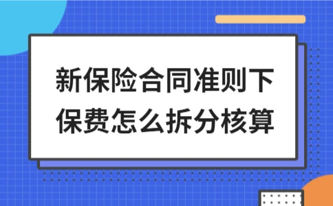 保险合同准则下保费拆分核算方法与实际案例解析 - ��ý���鱨��վ