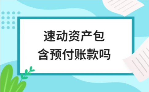 速动资产是否包含预付账款？详解定义与计算｜核心指南 - ��ý���鱨��վ