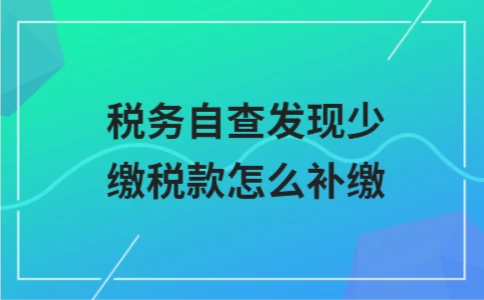 税务自查少缴税款补缴流程及方法｜补税全攻略 - ��ý���鱨��վ